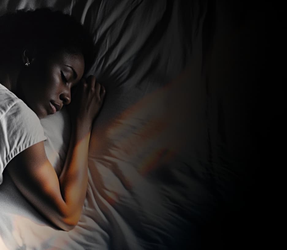 Person sleeping face down