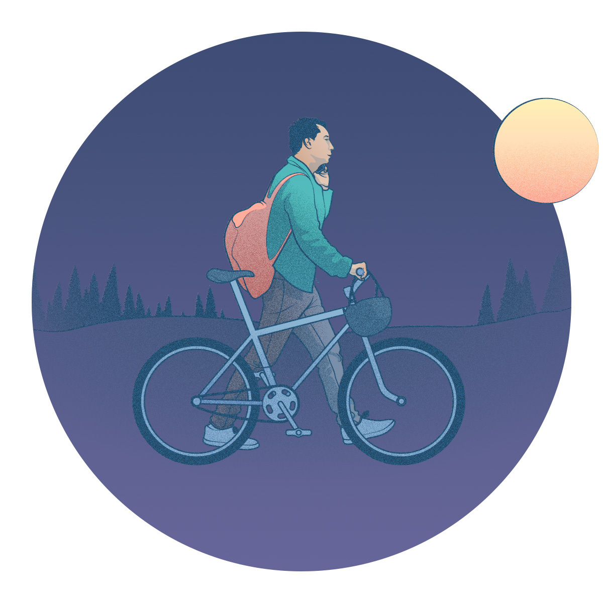 Visual representing how light has impact on the circadian rhythm and sleep patterns.